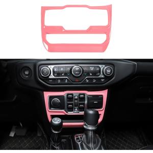 JeCar Pink Center Console Window Control Panel Trim Cover for 2018-2024 Jeep Wrangler JL JLU Gladiator JT Interior Accessories