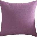 Home Brilliant Eggplant Pillow Covers 20x20 Couch Throw Pillows Linen Square Pillowcases for Couch Sofa, 20 x 20 inches(50cm), 2 Pieces, Purple