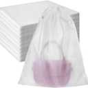 100pcs Dust Bags for Purses Storage Bags for Handbags Drawstring Purse Covers for Dust and Storage 15.7in x 18.89in Breathable Non-woven Fabric Storage Pouch String Bag Travel Shoe Dust Bags