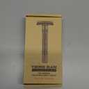 VIKINGS BLADE Adjustable Double Edge Safety Razor + Luxury Case. Smooth, Reusable, Eco-Friendly (The Emperor Frosted Chrome)
