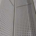 Room Divider 4 Panel 5.6FT Partition Room Dividers Freestanding Wooden Privacy Screen with Peg Board Display for Apartment and Office, White