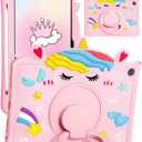 for Galaxy Tab A8 Cases - with Pen Holder Cute Cartoon Unicorn Silicone Cover with Rotating Stand & Strap Girly Teens Girls for Samsung Galaxy Tablet A8 10.5" Cases