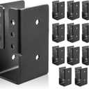 12PCS Concealed Joist Hangers, Concealed Flange Light Joist Hanger for Wood Rail, 2x 4 Q235 Steel Joist Brackets