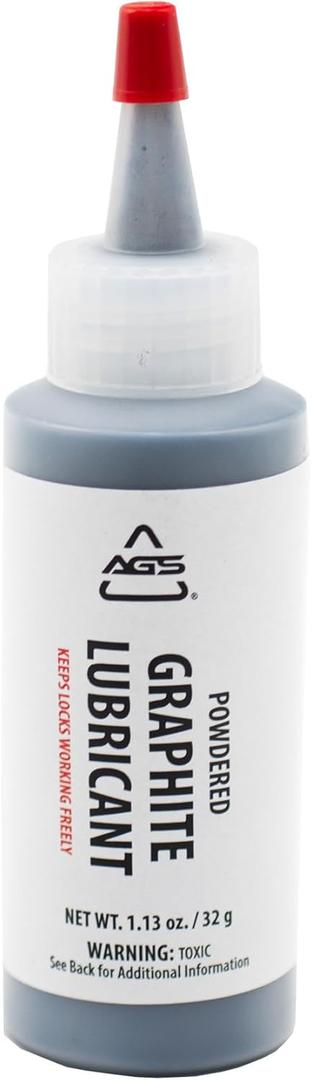 AGS Automotive Solutions Powdered Graphite Lubricant, Greaseless, Odorless - 1.13 ounces, 32 grams, Dry Graphite Lubrication, Ideal for Trigger Mechanisms, Fishing Reels, and more