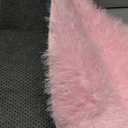 FJZFING Pink Round Rug Ultra-Soft Plush Modern 4x4 Circle Area Rug for Kid's Bedroom, Fluffy Shag Circular Rug for Nursery Room, Non-Slip Home Decor Cute Pink Carpet for Teen's Room