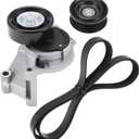 Serpentine Belt Tensioner W/Idler Pulley Kit for Toyota Tundra 4Runner Engine Drive Belt Tensioner Assembly for Lexus LX470 GX470 LS430 No.38488 49452