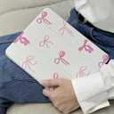 DONGKE Case Compatible with iPad 10.2 Inch 2021 2020 2019 iPad 9th/8th/7th Generation with Pencil Holder, Slim Stand Protective Case with Soft TPU Back, Auto Sleep/Wake Cover, Pink Bows