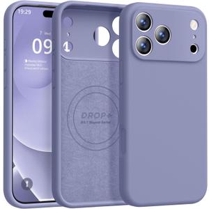 Magnetic for iPhone 17 Pro Case [Compatible with Magsafe] [Premium Silicone Satin-Smooth Touch] Slim Shockproof Anti-Scratch Microfiber Lining Case, 6.3 inch, Lavender Grey