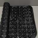 Linoows Bathtub and Shower Mats, Extra Long Non-Slip Bath Mat 39 x 16 Inch, Machine Washable Bath Tub Mat with Suction Cups & Drain Holes for Bathroom, Black