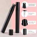 118 Pcs 10 ml Perfume Spray Bottles Plastic Refillable Fine Mist Perfume Atomizer Portable Frosted Perfumes Sprayers Mini Sample Fragrance Containers for Essential Oil, Black