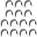 uxcell 14 Pcs 60mm(2-3/8") Black Rubber Coated Stainless Steel Pipe Clamp, U-Tube Strap Clamp for Lines Pipe Hose Wire Cord Installation
