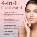 4-in-1 Light-Therapy-Wand,Red Light Therapy for Face and Neck - Microcurrent Facial Device for Anti-Aging - Face & Eye Massager Skincare (2 Colors led Light)