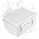 Iron Forge Cable Waterproof Junction Box - Outdoor Enclosure - Boxes with Mounting Plate, Wall Brackets, Hinged Grey Panel Cover - IP65-9 x 7 in (Light Gray)