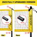GOOX 4 Square Volleyball Net Game Set, 14 FT 4-Way Volleyball Net for Backyard Beach Lawn, Portable Four Square Volleyball Net for Adults & Youths with Vollyball, Pump, Carry Bag, 14 Feet X 6.6 Feet