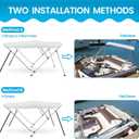 Naviskin Bimini Top for Boats, White 3 Bow 6'L x 46" H x 61"-66" W | Easy Installation, 2 Mounting Methods, 4 Straps & 2 Rear Support Poles, 1" Aluminum Frame, Storage Boot & Hardware Included 