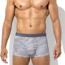 Arjen Kroos Men's Boxer Briefs - Silky Breathable Underwear for Men, Comfortable Tagless Cool Mens Trunks, White L (Gray, L)