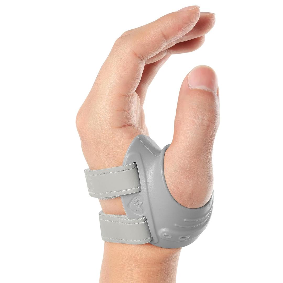 FORTEMOTUS CMC Thumb Brace, Upgrade Thumb Splint for CMC Joint Pain Relief and Support, Osteoarthritis, Tendonitis, Arthritis, CMC Joint Thumb Arthritis Brace: for Women Men(Grey, Left Hand, Medium)