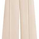 Zenlonr Womens Wide Leg Pants 2025 Casual High Waist Long Palazzo Trouser Loose Business Work Pants Summer Clothes (10, Beige)