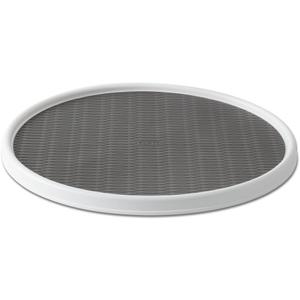 Copco 18-Inch Lazy Susan Turntable Organizer, Non-Skid Pantry or Cabinet Spinner for Spices, Condiments, and Bottles, Durable White/ Gray Design