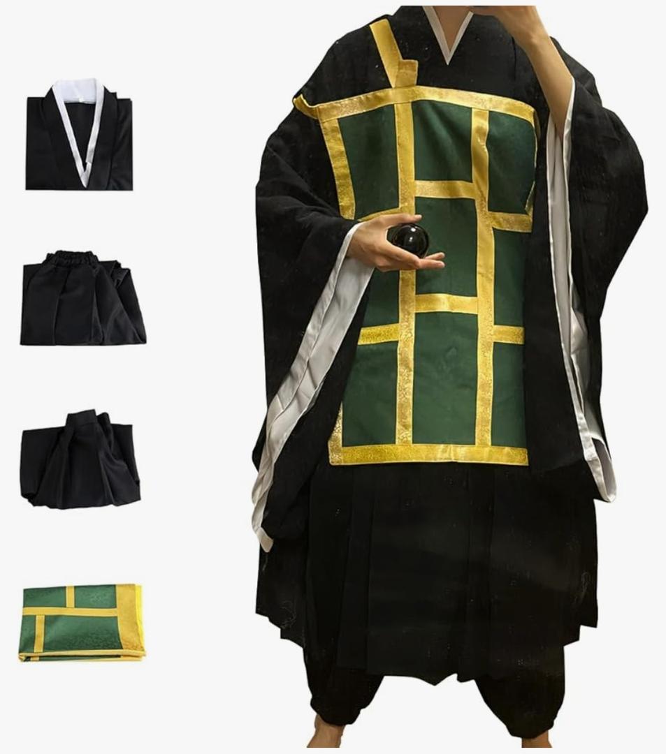 MEADOO Anime Geto Cosplay Kimono Outfits Full set with Printed Cassock Easter and Halloween Costume For Adult L