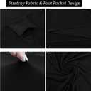 Fivenl 4 Pack 5FT Round Spandex Tablecloth, 60 Inch Black, Stretchable Table Cover, Washable and Wrinkle Resistant, Fitted Round Table for Wedding, Banquet, Birthday, Party, Restaurant