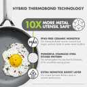 GreenPan Hybrid 6 Piece (8",10" & 12") Stainless Steel Skillets with Lids, 6 Piece Set