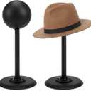 XIAO PEI Hat Holders Vintage Dome Shape Design Removable Metal hat stands/Helmet/Cap/Wig Storage Holder Display Stand. (2 Black)