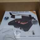 Electric Indoor Grill, 14'' Panini Press Grill, 1600W Electric Grill for Steak, Burger, Sandwich, 450℉ Dual Cooking Plates, 180° Flat Griddle, Removable Non-stick Grill & Drip Tray, Dishwasher Safe