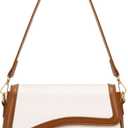 KKXIU Shoulder Bag for Women Small Clutch Purses Cute Hobo Handbag Trendy Underarm Bag (Beige and Brown)