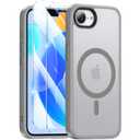 Magnetic Case for iPhone 17e & iPhone 16e (6.1 inch), [with 2X Clear Screen Protectors] [Compatible with MagSafe], Military-Grade Protection, Shockproof Protective Case for iPhone 17E/16E, Gray