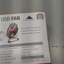 GPX Mini 4" USB Personal Fan, Compatible with Computers, Laptops, Portable Chargers, Black (AU25B)