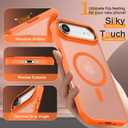 BENTOBEN Magnetic for iPhone Air Case 6.5" 2025, [Compatible with Magsafe] Slim Cute Matte Translucent Shockproof Drop Protective Bumper Women Men Phone Cover for iPhone 17 Air, Orange