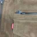 Levi's Men's Leather Sherpa Aviator Bomber Jacket, Cognac Faux Suede, X-Large