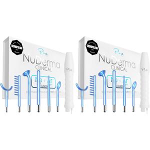 Pure Daily Care NuDerma Clinical Portable Skin Therapy Wand, Machine with 6 Fusion Neon + Argon Wands Anti Aging - Clarifying - Skin Tightening & Radiance - Wrinkle Reducing (Pack of 1)