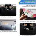 Watercolor Strawberry Windshield Sun Shade for Car Auto SUV Truck Foldable Front Window Sunshade Sun Visor Protector Block UV Rays Reflect Heat, 55" x 28"