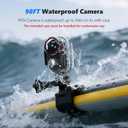 4K 30FPS Vlogging Camera, 64GB Hands-Free POV Camera, 98FT Waterproof Actioncamera with Case, Tiny Sport Cam 6-axis Stabilization, 150 Lightweight Thumb Bodycam 270min runtime, Mount Anywhere