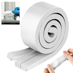 Moldable Silicone Putty, Non Hardening Multi Purpose Duct Seal Compound for Metal, Glass, Wood, Ceramic, Crafts, Heat Resistant and Waterproof, 1.5 ft x 0.32 in(White,2 Pack)