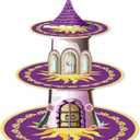 Purple Princess Cake Stand Purple Sun Birthday Party Decorations Princess Cupcake Tower Baby Christening Decorations