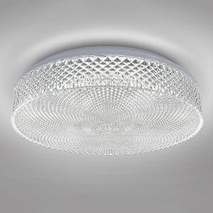 OOWOLF Flush Mount LED Ceiling Light Fixture, 2700K-6500K Super Bright 36W 3600LM 13.78 Inch Dimmable Warm/White Light Kitchen Light Modern Ceiling Lamp for Bedroom Bathroom, Chandeliers with Remote