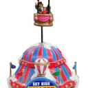 MOMENTS IN TIME Christmas Village Sky High Hot Air Balloon Rides 12.2H Animated Lighted Musical Scene Battery Operated Polyresin Holiday Dcor Festive Tabletop Collectible Gift