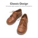 DREAM PAIRS Boys Girls Dress Shoes Kids School Uniform Formal Casual Oxfords for Toddler Little Kid (Brown)