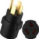 Kanayu NEMA 14-50P to 10-30R 50 Amp to 30 Amp Dryer Adapter 4 Prong RV 14-50P Male 3 Prong 10-30R Female Adapter Generator Dryer Welder Power Cord Connector