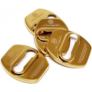 Stainless Steel Car Door Lock Striker Cover Decoration and Protection Buckle Trim for Kia Stinger 2017 2018 (Gold)