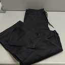 G4Free Flurrylux Fleece Lined Sweatpants Women Cotton Thermal Warm Wide Leg Pants with Pockets (Large Petite, Black)