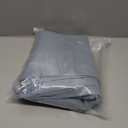 Blue Gray Curtains 38 Inch Width for Kitchen 2 Panels Rod Pocket Semi Sheer Linen Light Filtering Small Window Curtains for Bedroom Laundry Basement Bathroom Wide 38 x 63 Long Skinny Stone Blue Grey