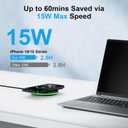 Samsung Wireless Charger Fast Charging Pad for Samsung Galaxy S25 Ultra/S25 Plus/S24 FE/S24Ultra/S23/S22/S21/S20,15W Android Phone Wireless Charging Station with Adapter for Google Pixel 9a 9 Pro XL 8 (BLACK)