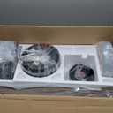 72 Inch Large Ceiling Fan with Light,12 Blades Reversible DC Ceiling Fan,6 Speeds Remote ControlDimmable 3 Color Temperatures LEDModern Black Ceiling Fans For Indoor or Covered Outdoor Use.