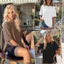 Huukeay 3 Pack Women's Oversized T Shirts Workout Tops (XXXL)