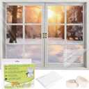 FLYZZZ Window Insulation Kit, Window Insulation for Winter (0.9 Mil) Winter Shrink Film, Indoor Plastic Window Covering for Winter with Wide Tape, Insulates 5 Standard (3'x5') Windows