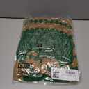 Saodimallsu Womens Cropped Cardigan Striped Open Front Long Lantern Sleeve Color Block Loose Chunky Knit Sweater Coat (Green)